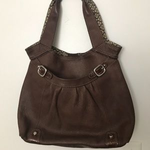 Fossil Brown Leather Hobo Bag